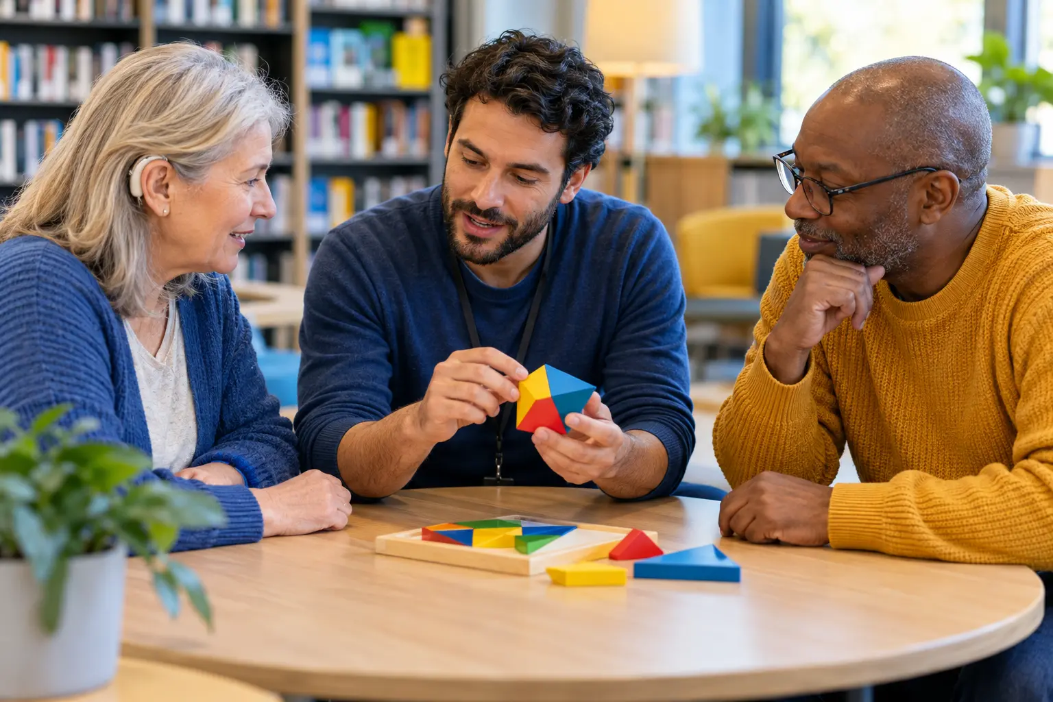 社区中的共同学习 · 由人工智能生成的示意图片